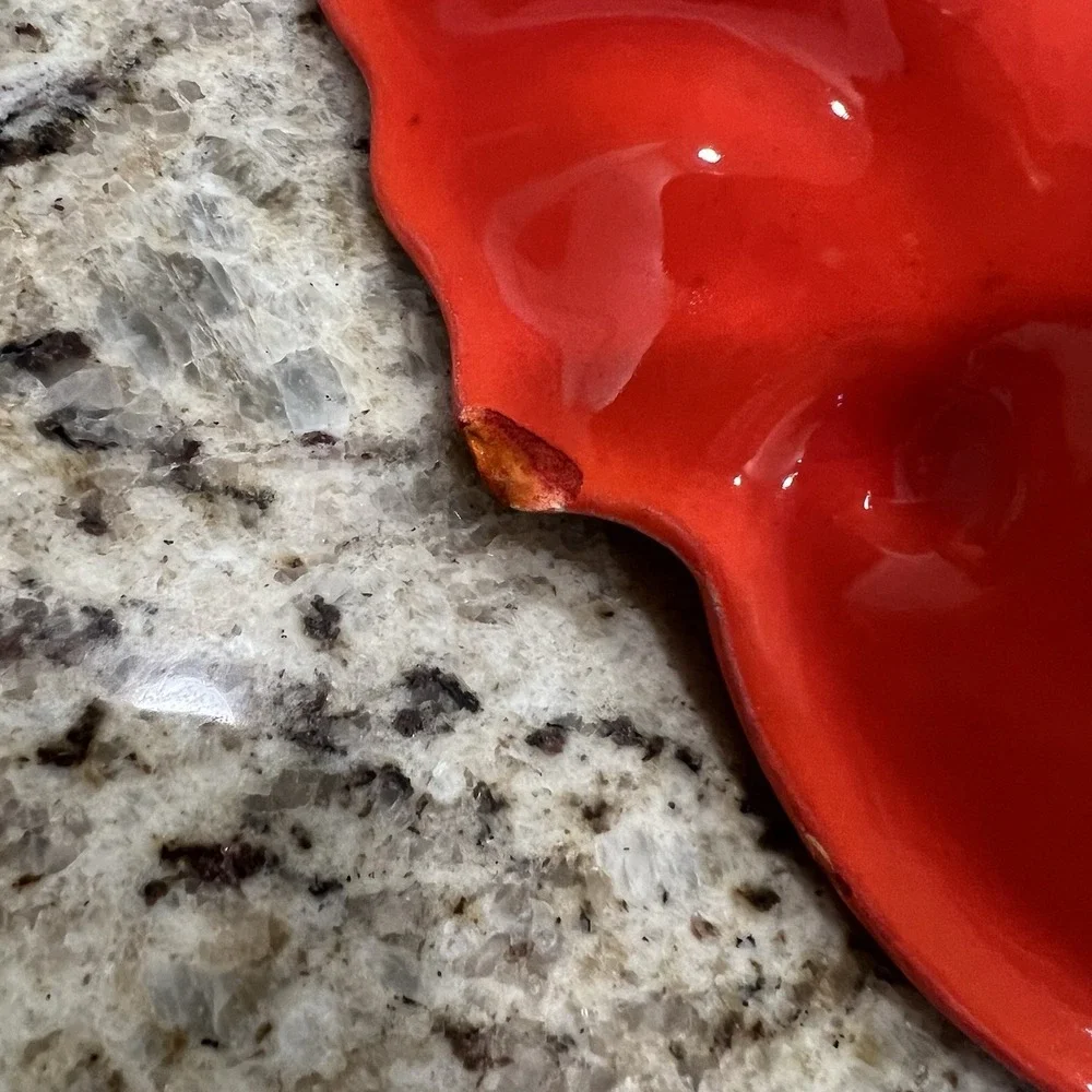 Vintage MADDIX‎ OF CALIFORNIA 3039 Shell Shaped Dish, Orange, Bright Colors